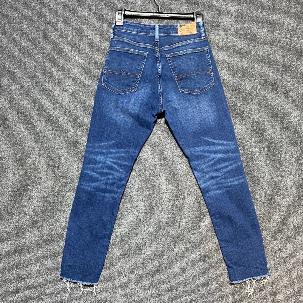 Denim & Supply Ralph Lauren Hendrix High Rise Skinny Jeans‎ Blue Raw Hem Size 26